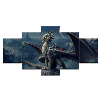 

Abstract Dragon Knight Poster Fantasy Scene Knight Fighting Dragon HD Print Canvas Paintings Wall Art Bedroom Home Decor Picture