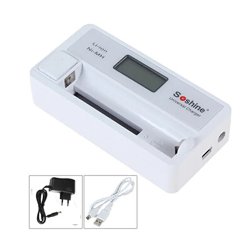 SoShine SC-H4 LCD Universal charger 26650 18650 16340 14500 AA AAA battery US