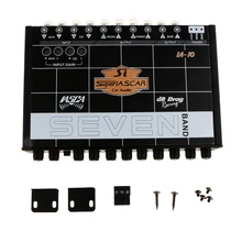 Высококачественный EQ7 автомобильный аудиоэквалайзер EQ передний Sub выход 10-14,4 В DC