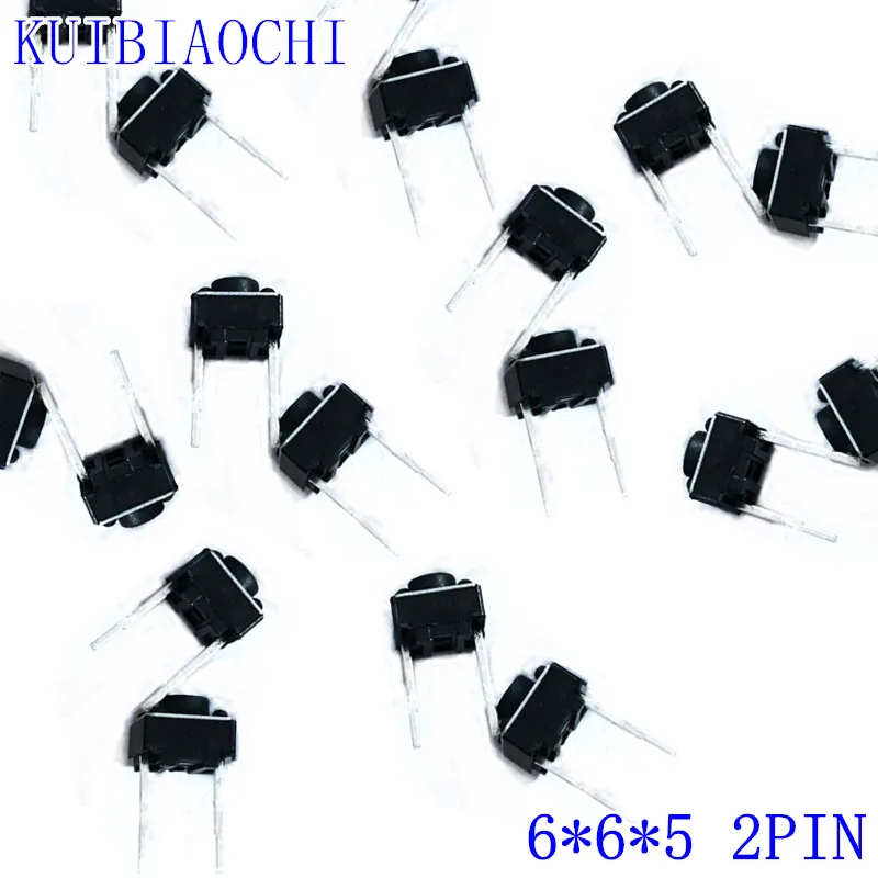 

100pcs/lot Tactile Push Button Switch 6x6x5mm 6*6*5 mm 2p Micro Switch Key Switch Tactile Push Button Switches 6x6x5 mm
