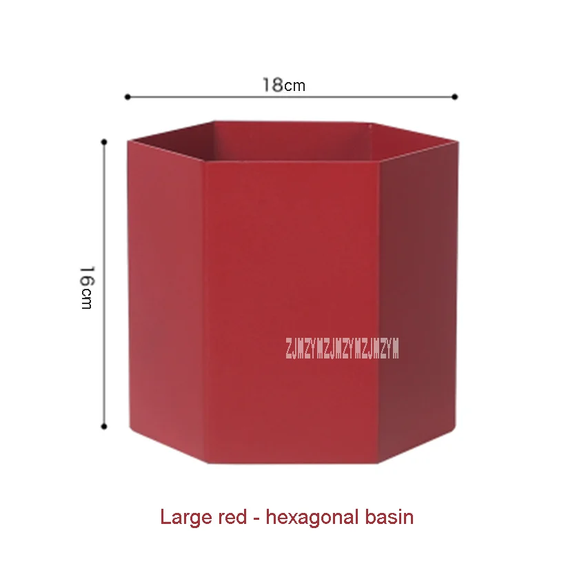 Креативный скандинавский шестигранный цветочный горшок высокого качества Hmoe балкон гостиная украшение сада комнатный горшок для растений - Цвет: big red pot