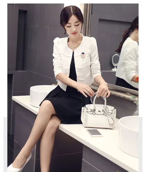 

Women Suit Coat Jacket Shorts Dress Formal Elegant OL Ladies Blazers Clazer Feminino Casual Office Jacket & Dress Suits Set H328