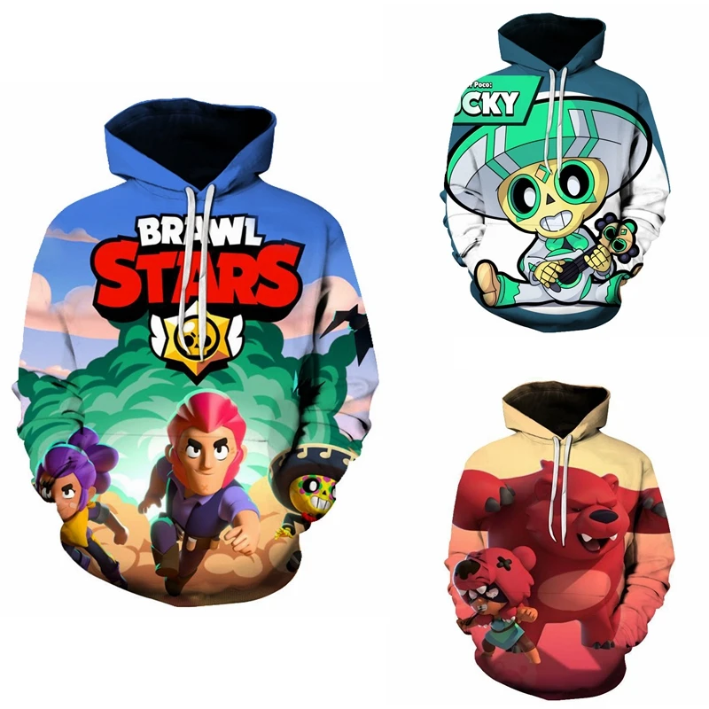 

Fashion BRAWS STARL Game Wilderness Fight Star Series Cosplay Anime Hoodie 3D Print Sweatshirt Cool Kids Game Hoodie Top