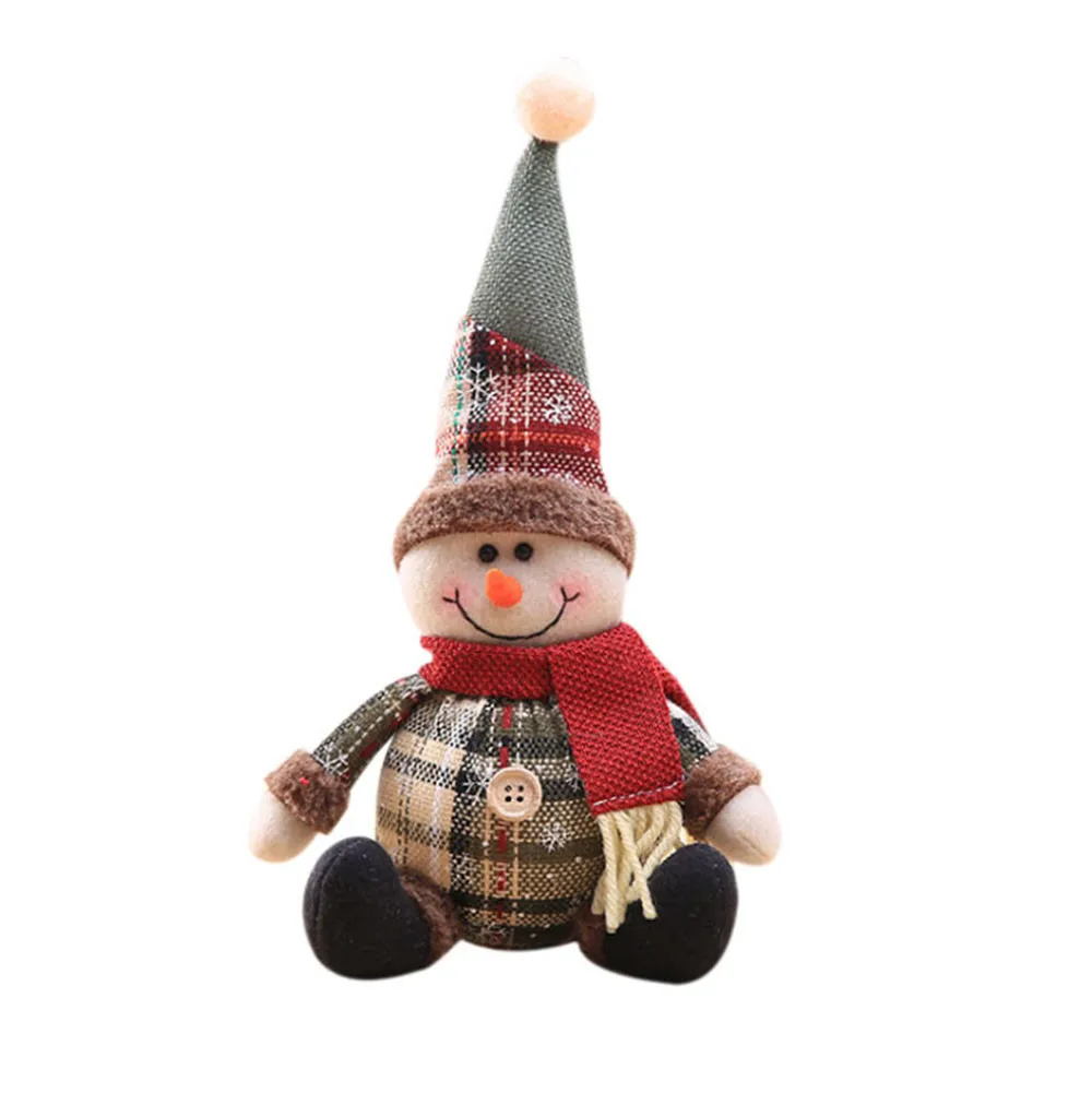 Рождественская кукла, подарок, праздничные вечерние украшения Санта-Клауса, снеговика, милый маленький олень, чудесное украшение, ткань из хлопка D301203 - Цвет: C