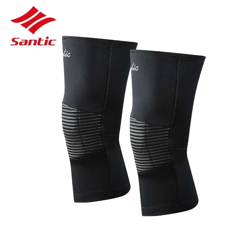 

Santic Sport Knee Pads Windproof Thermal Fleece Bike Bicycle Knee Support Protector Basketball Cycling knee Brace Rodilleras