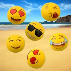 6 шт./компл. Современные забавные желтые смайлики лицо шарики для сжимания Открытый Летний пляж вечерние воды игровой бассейн игрушки мяч