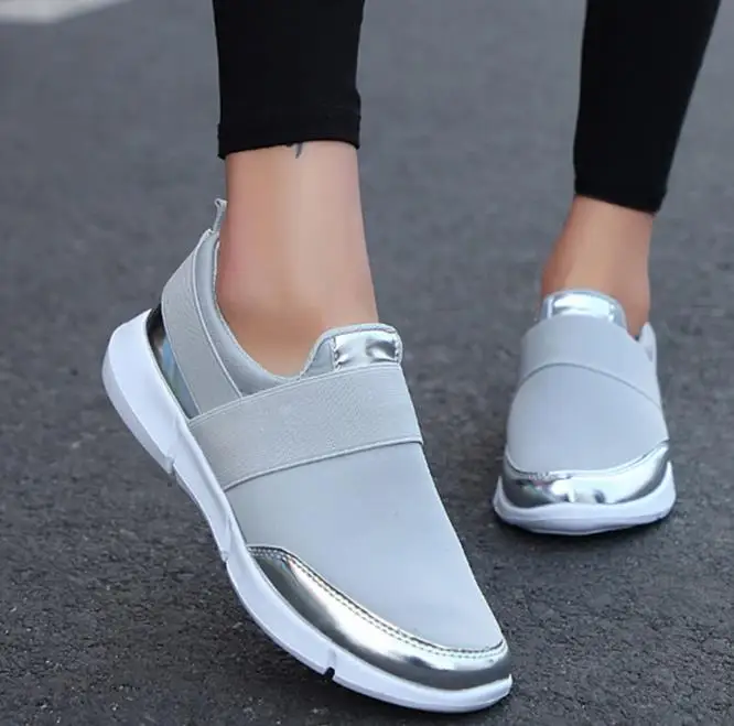 Spring Autumn Women Slip On Loafers Ladies Casual Comfortable Flats Female Breathable Stretch Cloth Shoes Fashion Zapatillas | Обувь