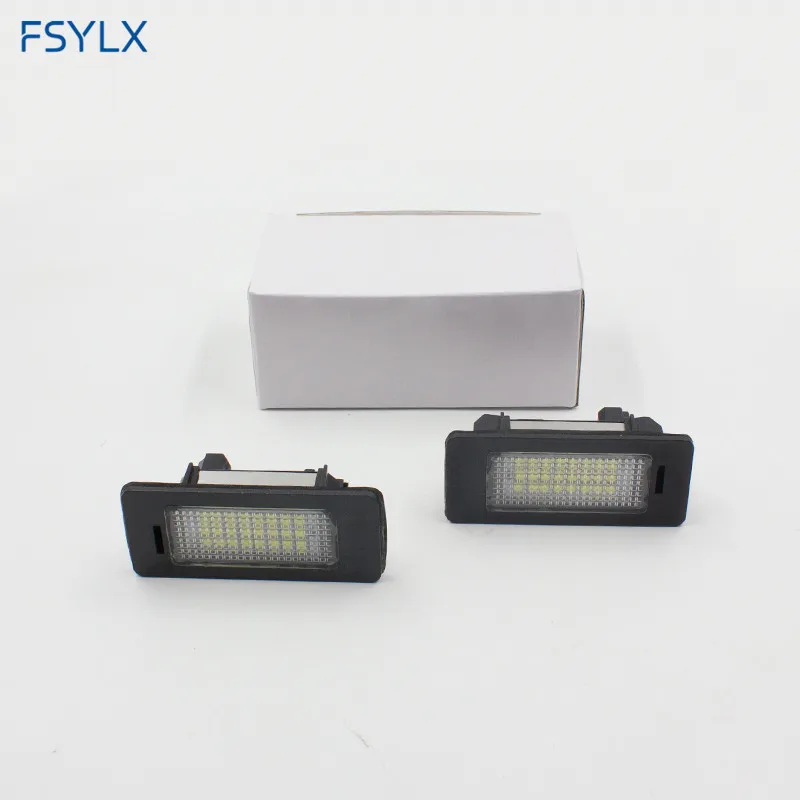FSYLX ошибок 24 светодиодный Подсветка регистрационного номера лампы для BMW 135 E82 E88 328 E90 525 E60 F20 F10 F30 светодиодный OEM подсветка номерного знака