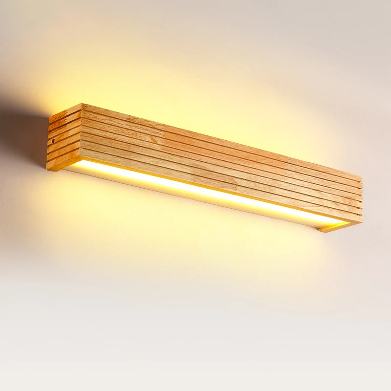 

SETTEMBRE Modern Wall Lamp Japanese Led Oak Wall Lamp Wooden Acrylic Lights Sconce Bedroom Bathroom Home Wall Sconce
