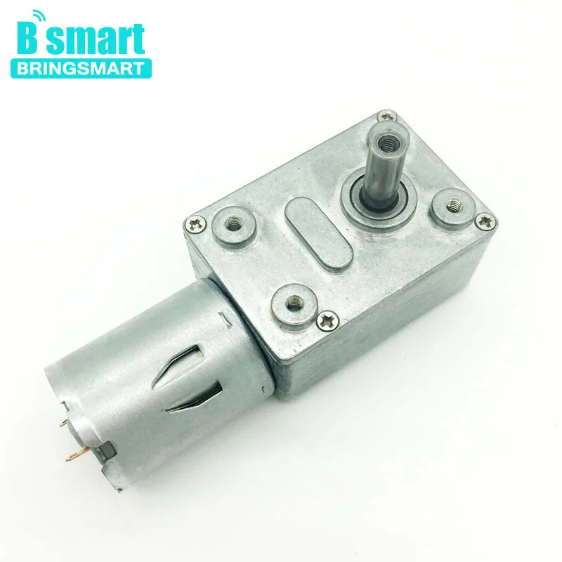 

Bringsmart JGY-370 DC Motor 12V Worm Gear Motor Group 12volt 10rpm Engine Bracket Speed Control Wireless Controller Power Supply