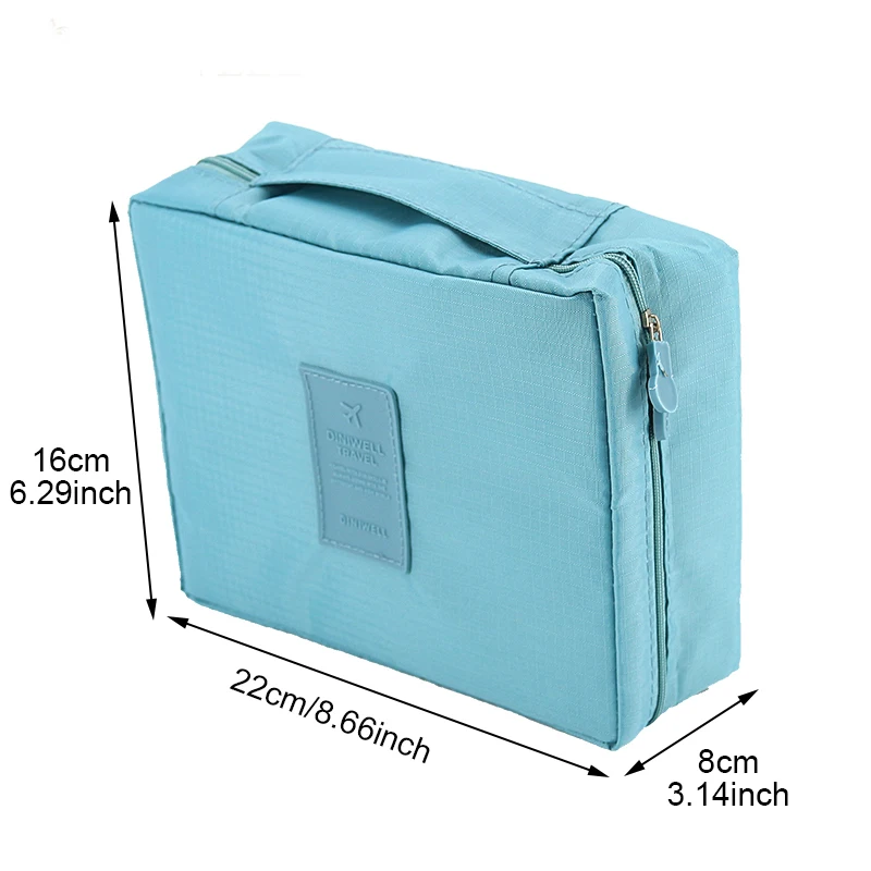 النساء سفر حقيبة للماء النايلون المكياج أدوات الزينة تخزين أكياس حامل الجمال غسل منظم أدوات التجميل الاحتكار الحقيبة