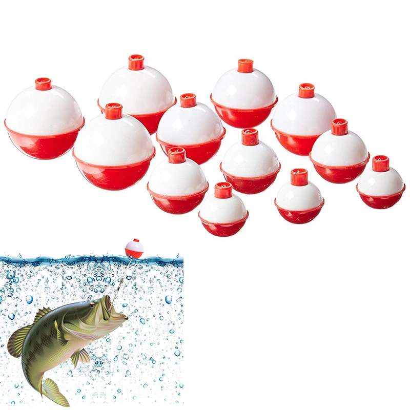 5 pcsLot Fishing Bobber Hard Plastic ABS Snap on Float Push Button Round Luya Floats Fish Tackle Accessories Size11.52 Inch (2)