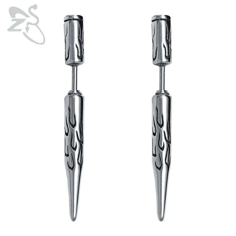 

ZS 2 Style Stainless Steel Cross Ear Studs Earrings Jewelry for Men Women Punk Rock Stud Earrings Silver Color Earring Piercing