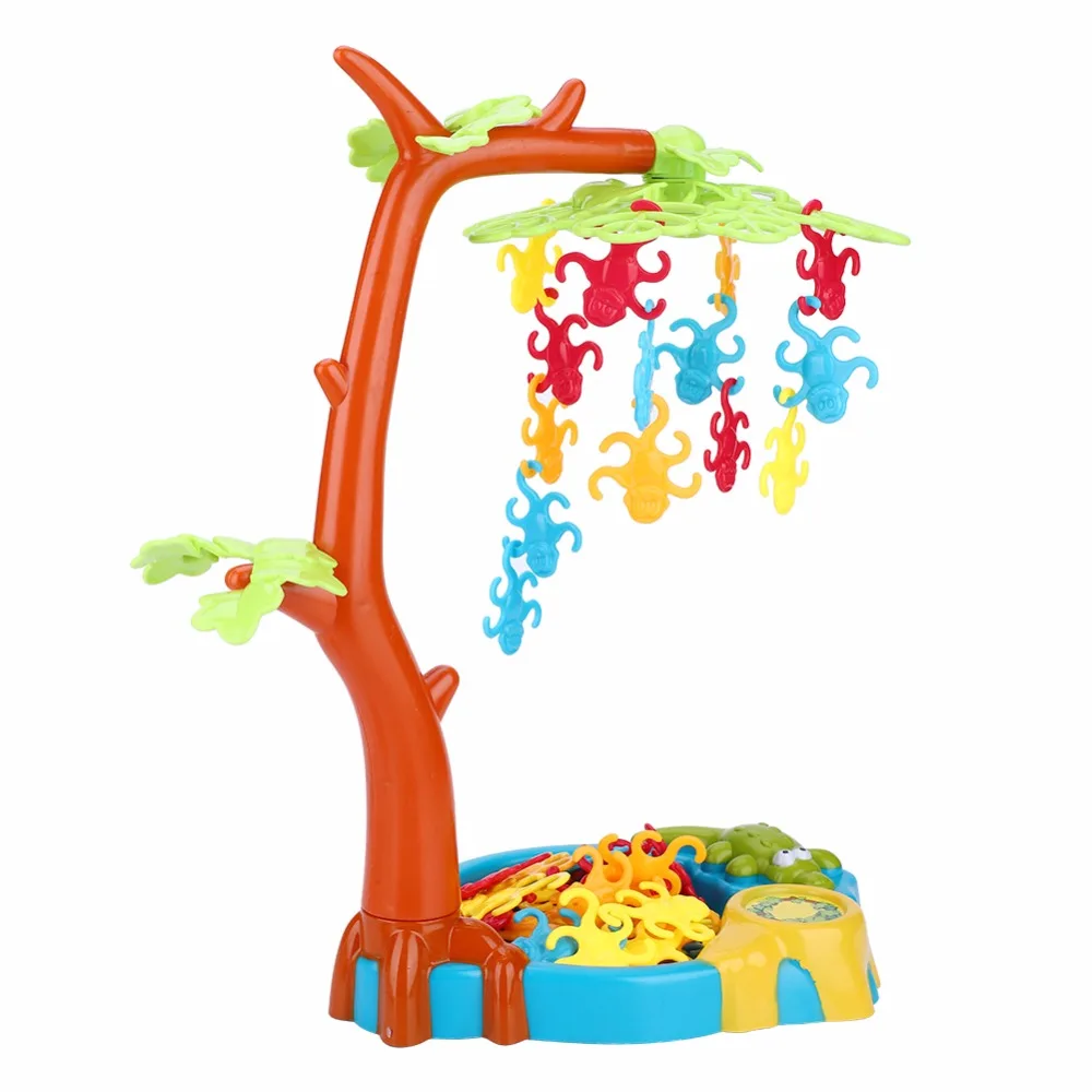 

Playthings Monkeying Around Monkeys Tree Leaf Balancing Table Game Children party Toy Portable Parent-child Table Toys Kids Gift