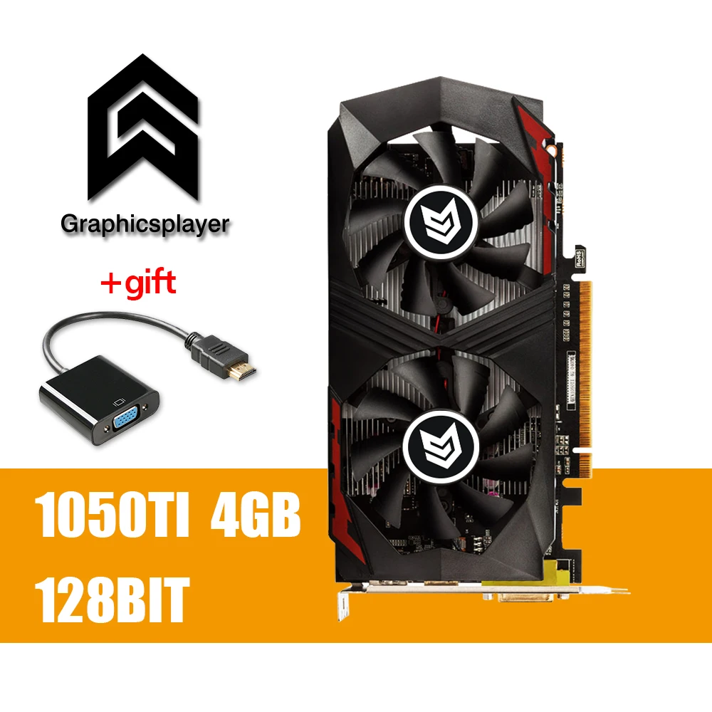 Оригинальная графическая карта GTX1050TI 4 ГБ/4096 МБ DDR5 128 бит видеокарта Placa de для