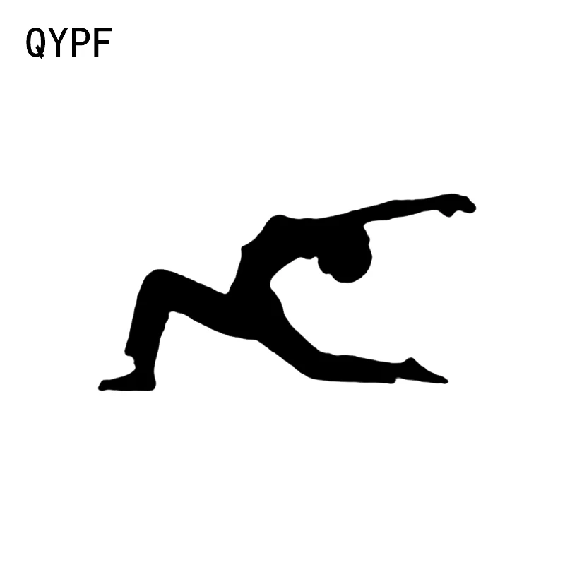 

QYPF 14.3*7.5 Interesting Yoga Meditation Vinyl Decor Car Sticker Silhouette Accessories Motorcycle Black/Silver C16-1985