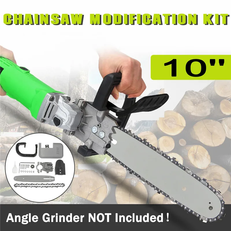

10 Inch Woodworking Chainsaw Bracket Set For 100 Electric Angle Grinder DIY Electric Saw Chainsaw Transfer Conversion Head Set