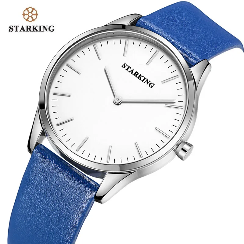 

STARKING Men's Watches Elegant Minimalsit Simple Quartz Wristwatch Male Sports Leather Strap Waterproof 3ATM Man Hour Clock