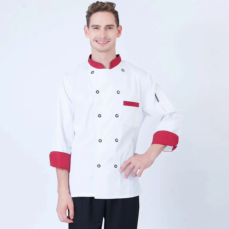 Повара Кухня цвета высокого качества униформа повар Великобритании одежда ресторан шеф-повара одежда дамы chefwear Бесплатная доставка