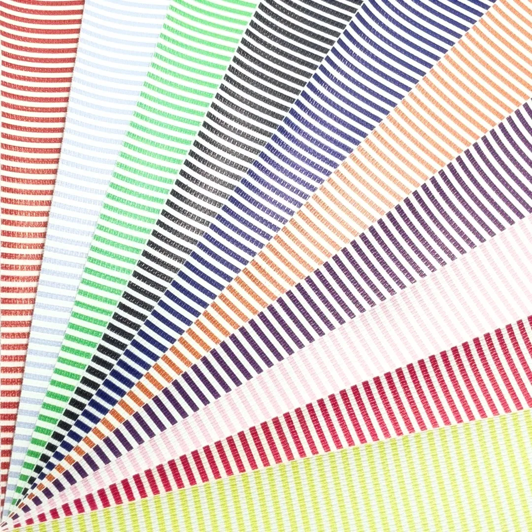 

1PCS A4 SIZE 21X29cm Printed Stripes PU Leather For Bow DIY handbags shoes B41