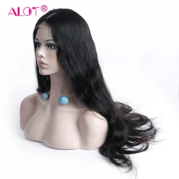

ALOT Body Wave 360 Lace Front Wig Brazilian Human Hair Wigs With Baby Hair PrePlucked Natural Hairline Remy Hair 150% 10-22Inch
