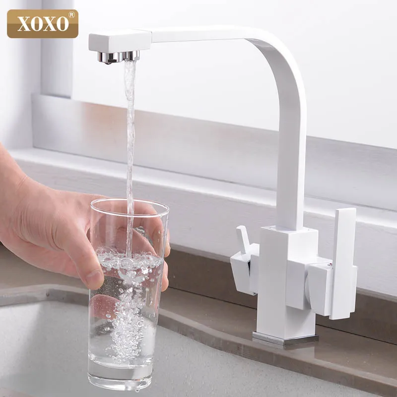  XOXO Filter Kitchen Faucet Drinking Water Single Hole Black Hot and cold Pure Water Sinks Deck Moun - 32925758549