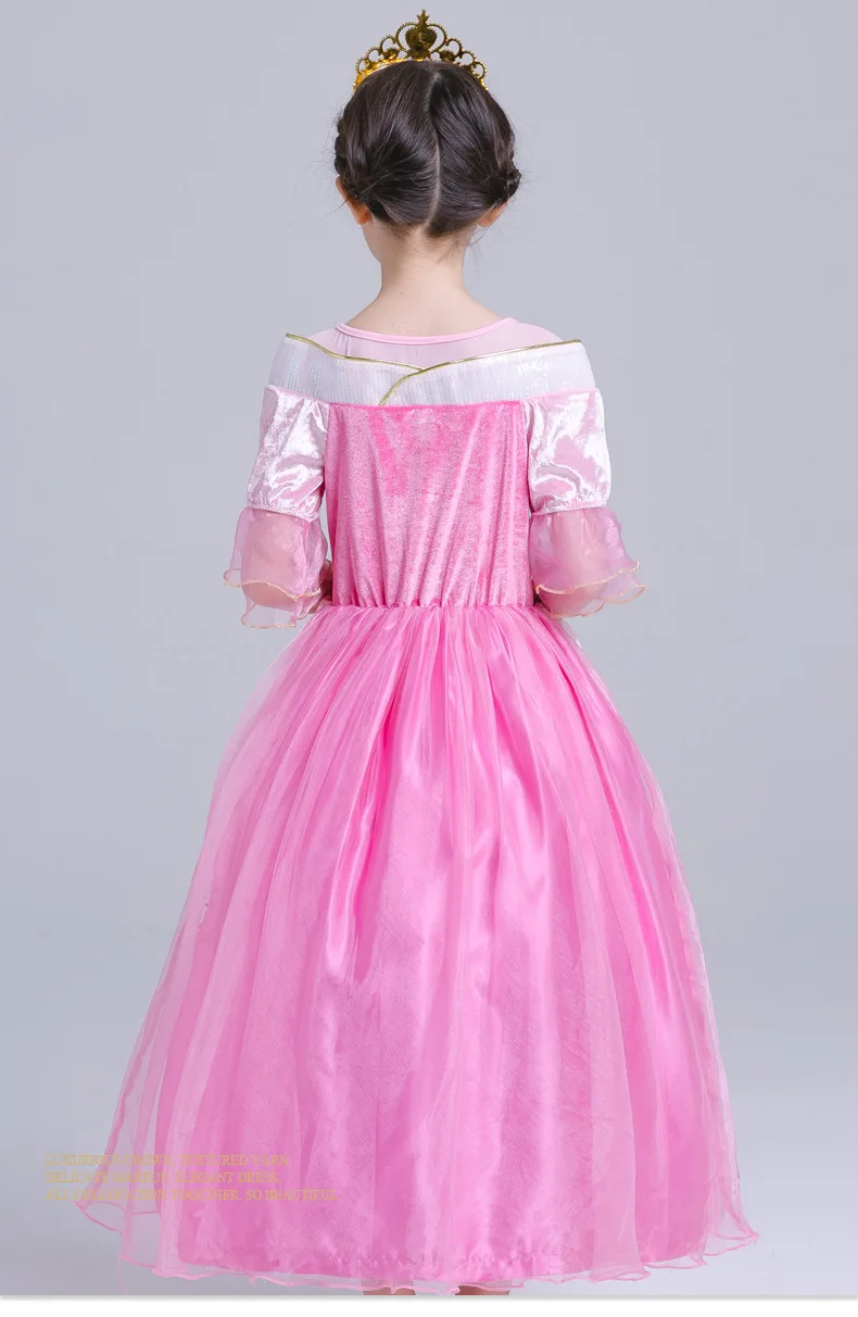 FINDPITAYA/платье для девочек «Спящая красавица»; детская одежда с расклешенными рукавами; праздничный костюм принцессы Авроры для косплея; рождественское бальное платье для девочек
