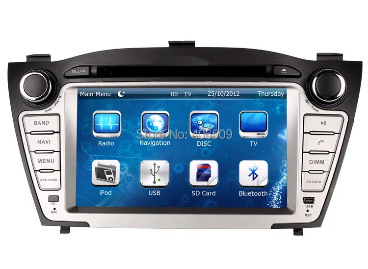 Flash Deal In Dash GPS Navigation Car DVD Player for Hyundai Tucson IX / IX35 2009 2010 2011 2012 with Radio BT USB SD AUX Map Audio Video 0