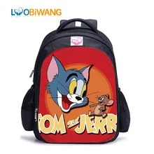LUOBIWANG Tom and Jerry Printing School Backpacks Boys Girls Comedy Schoolbags for Teenager Gift Mochila Escolar Infantil