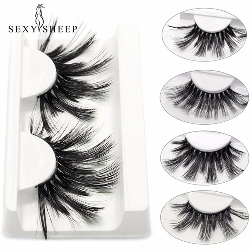 

25mm False Eyelashes Faux 3D Mink Lashes Natural Long Fake Eyelashes Crisscross Handmade Full Strip Eye Lashes Extension Cilios