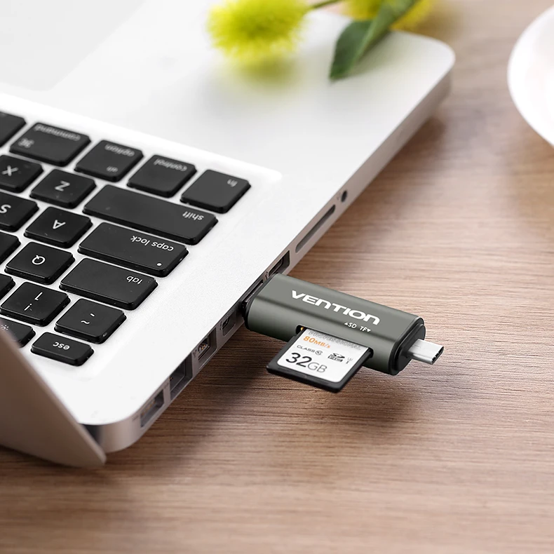 Vention Micro SD кард-ридер адаптер type C Micro USB SD карта памяти адаптер для MacBook ноутбука USB 3,0 SD/TF OTG кард-ридер