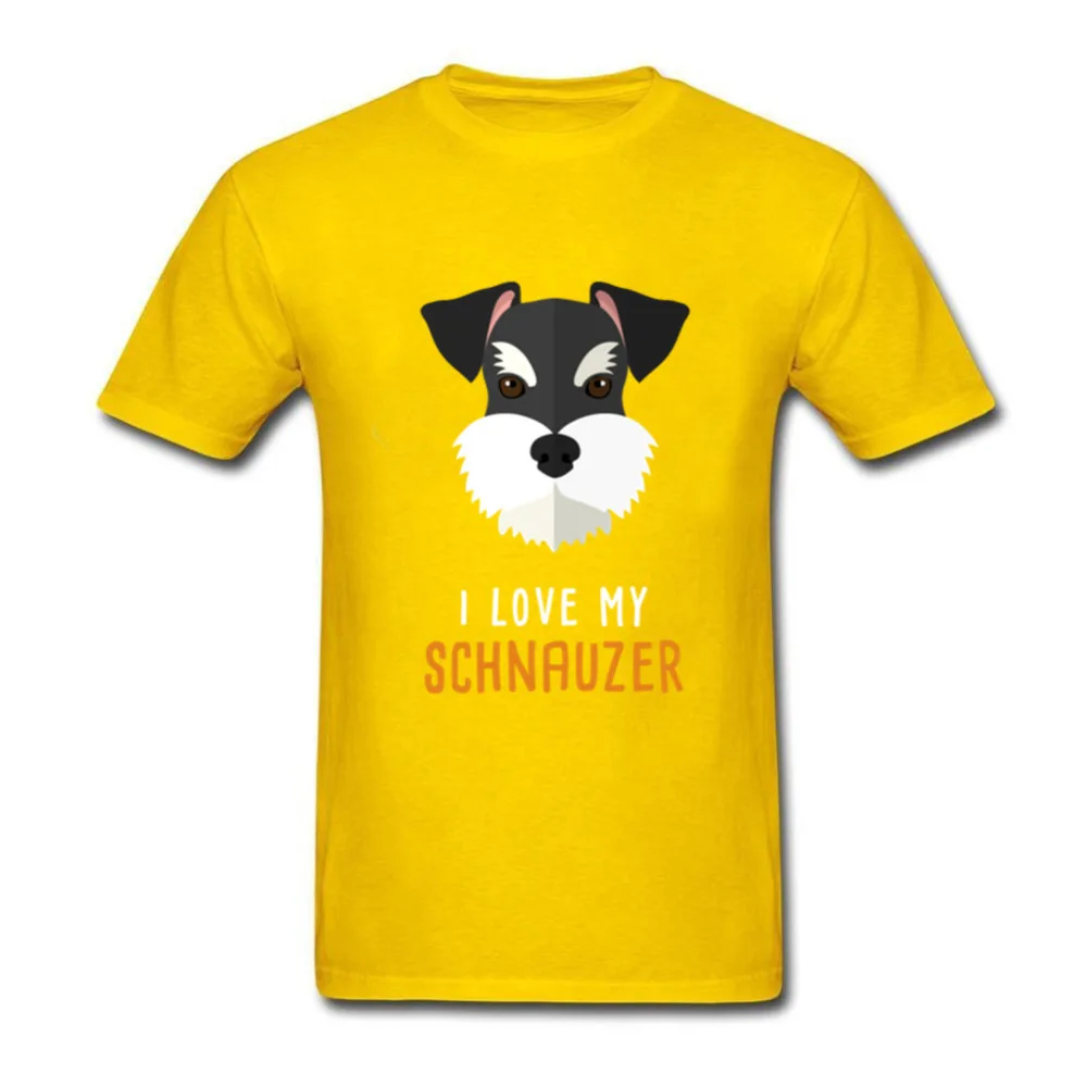 Мужские футболки с круглым вырезом I Love My Schnauzer мужские мужская одежда коротким