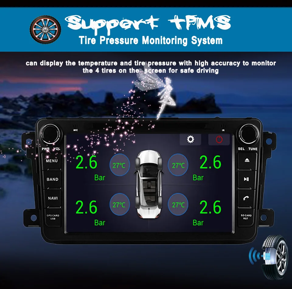 Cheap For mazda cx9 cx-9 car radio gps navigation system headunit 8 core android 9.0 4G+64G support bluetooth hands free cam dvr 5