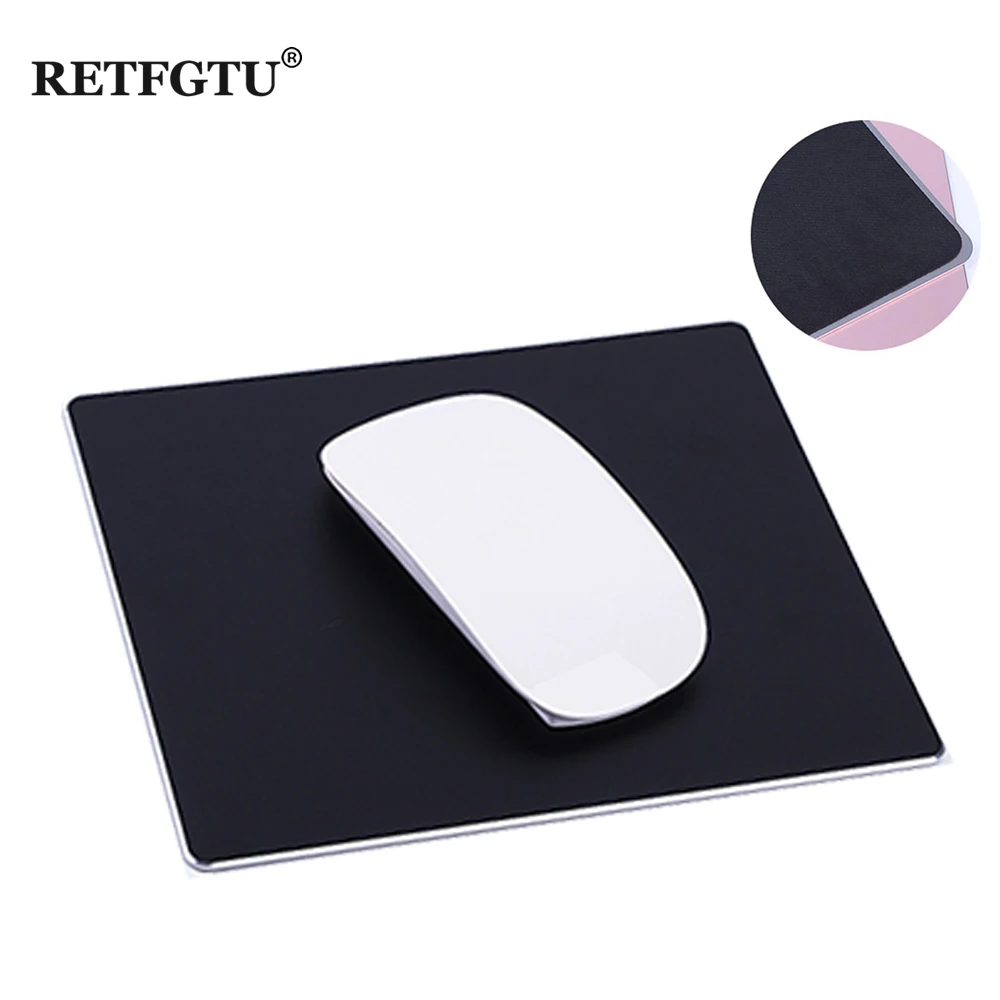 Mouse Pad Aluminum Alloy Non slip Rubber Bottom Gaming Mat Double Sided