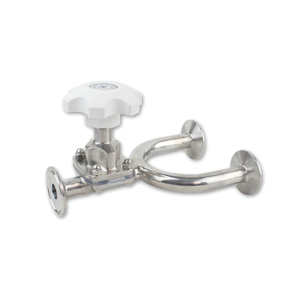 Подходит для 19/25/32/38 мм x 1," Tri Зажим, санитарный u-образный 3 способа Мембранный Клапан 316L Нержавеющая сталь для домашнего пивоварения