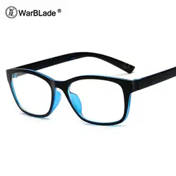 Warblade Ретро прямоугольник глаз Очки оптический прозрачные линзы черного Очки Leopard Квадратные очки оправы для Для женщин Для мужчин