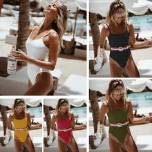 Сексуальный цельный купальник, женский купальник с высокой талией, пляжная одежда, купальный костюм, летний купальный костюм монокини, пляжная одежда