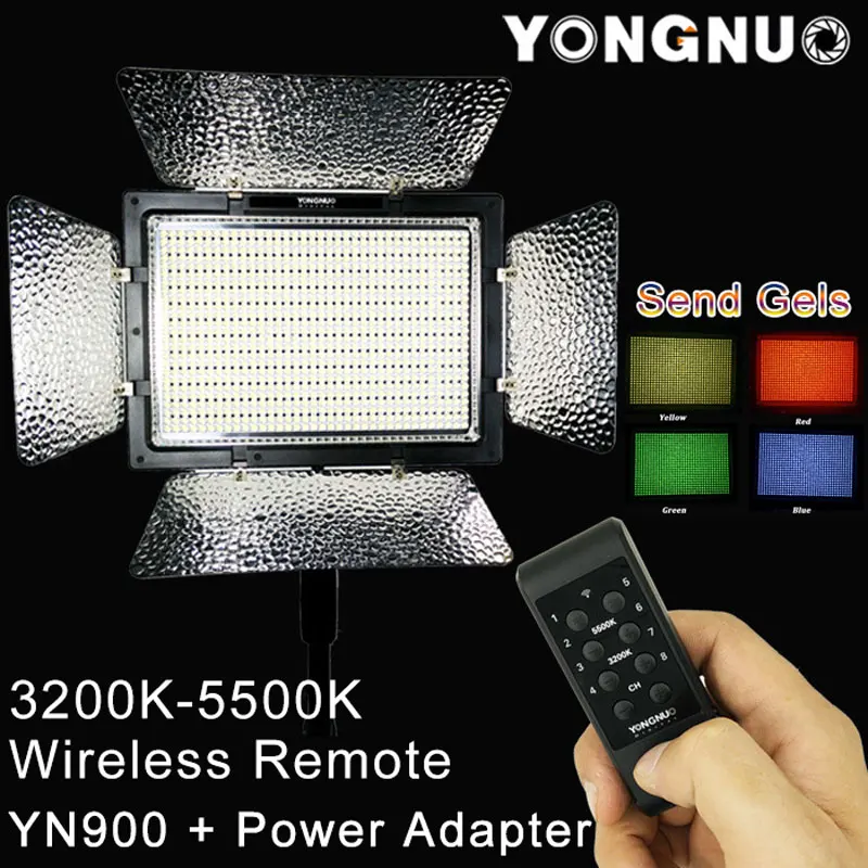 YONGNUO YN900 with Power Adapter High CRI95+ Wireless LED Video Light Panel,900 Led Video Light YN-900 Wholesale Consumer Electronics