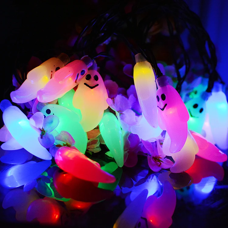 IP65 Waterproof grade 6M 20Led Ghost String Lamp Solar Outdoor Garden Light Halloween Powered Yard Party Patio Christmas | Лампы и