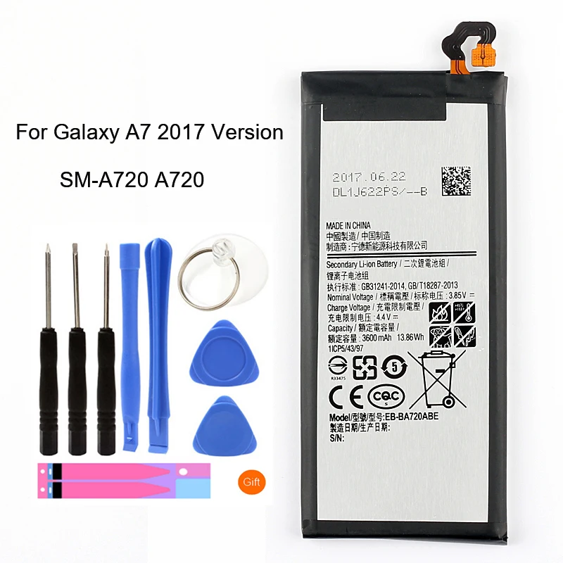 Оригинальный телефон запасная батарея для Galaxy A7 версии 2017 Оригинальная телефона