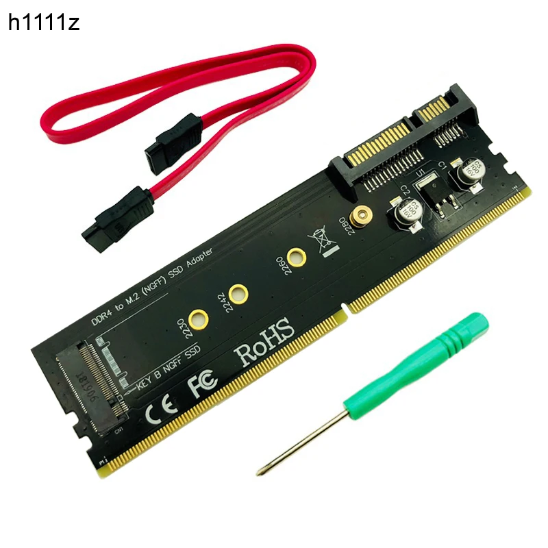 Переходник DDR4 на M.2 SATA переходник Память DIMM NGFF SSD B Key 15Pin Power 7pin порт материнскую