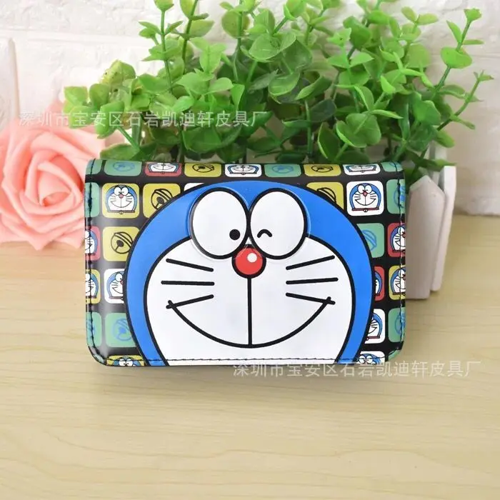 Doraemon кошелек с бантом женские кошельки сумки женские кошельки из искусственной кожи портмоне для монет карты ID держатель мультфильм печать