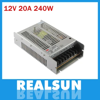 

100pcs/lot New model 12V 20A 240W Switching Power Supply Driver Switching For LED Strip Light Display 110V/220V free fedex