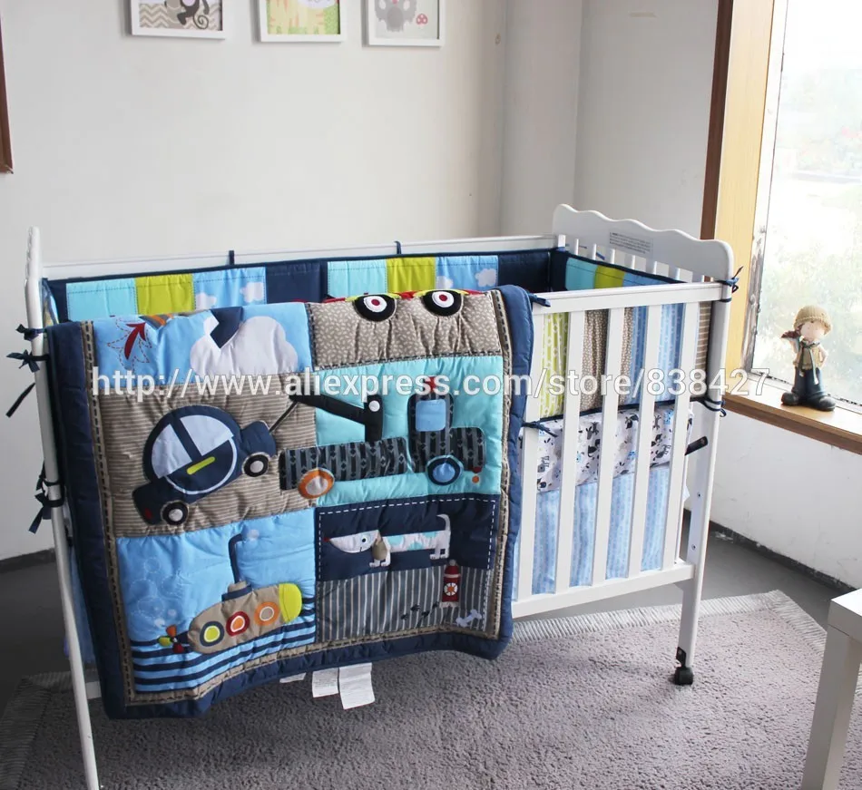 Get Crib Bedding Boys Aliexpress Alibaba Group Ups New Baby 4 Pcs Set Dog Car Boy Cot Crib Bedding Includes