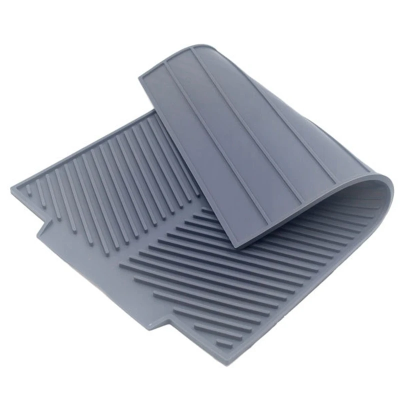 Multi-size Folding Silicone Draining Board Mats Flume Drainer Dish Drying  Mat Anti-Skid Heat Insulation for Kitchen Universal - AliExpress