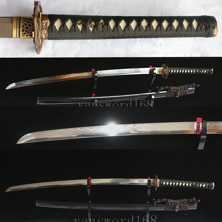 

hand forged t10 clay tempered japanese Katana samurai real sword battle ready.