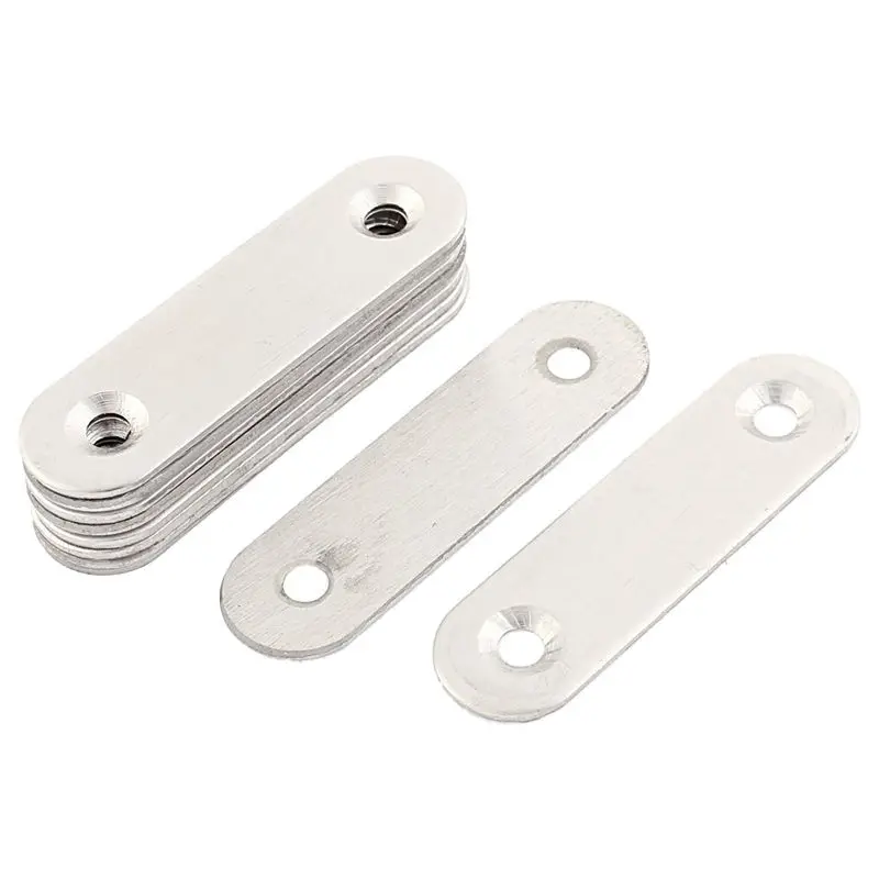 

57 mm x 16 mm, 2-hole flat metal plate for repairs of 10-piece connecting brackets