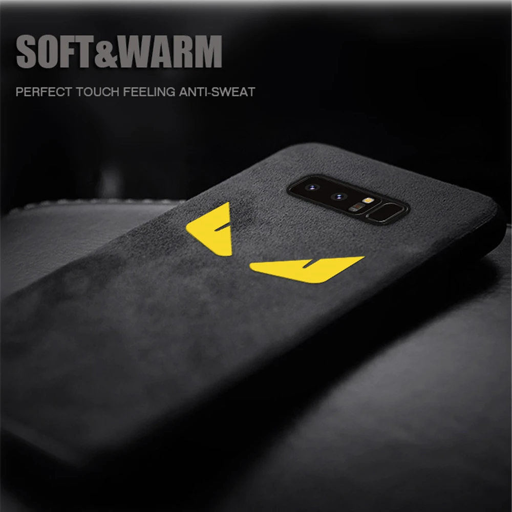 Luxury Suede Leather Fur Cover Case For Samsung Galaxy S7 Edge S8 S9 Plus Note 8 9 New Soft Silicone Telefon Kilifi Fundas Coque