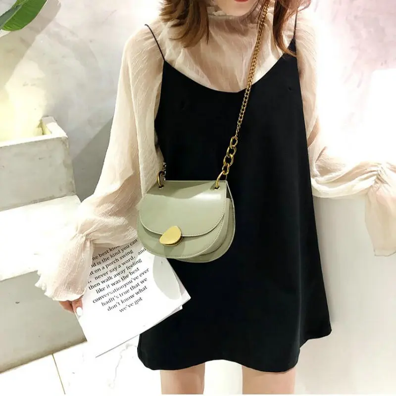 fashion leather crossbody bag for ladies women messenger bags small shoulder bag female purse Chain small flap bags A41-55