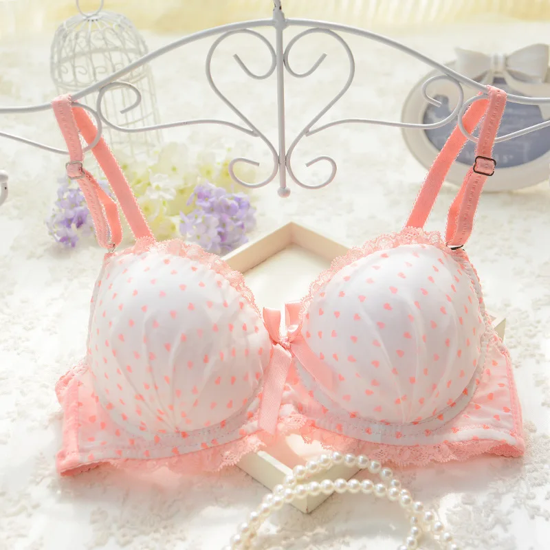 Girls Students Pretty Cotton Training Bras Set Young Girl Comfortable Gathered Type Bra Kids Intimates Children Underwear
